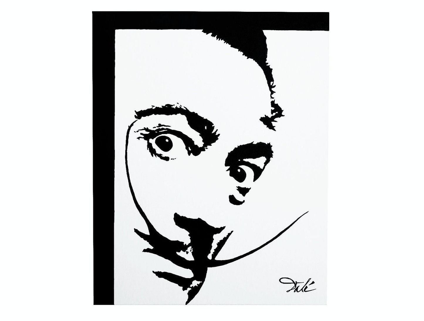 24 x 30 Salvador Dali Painting Dali Portrait Wall Art Dali Art Oil Painting on Canvas