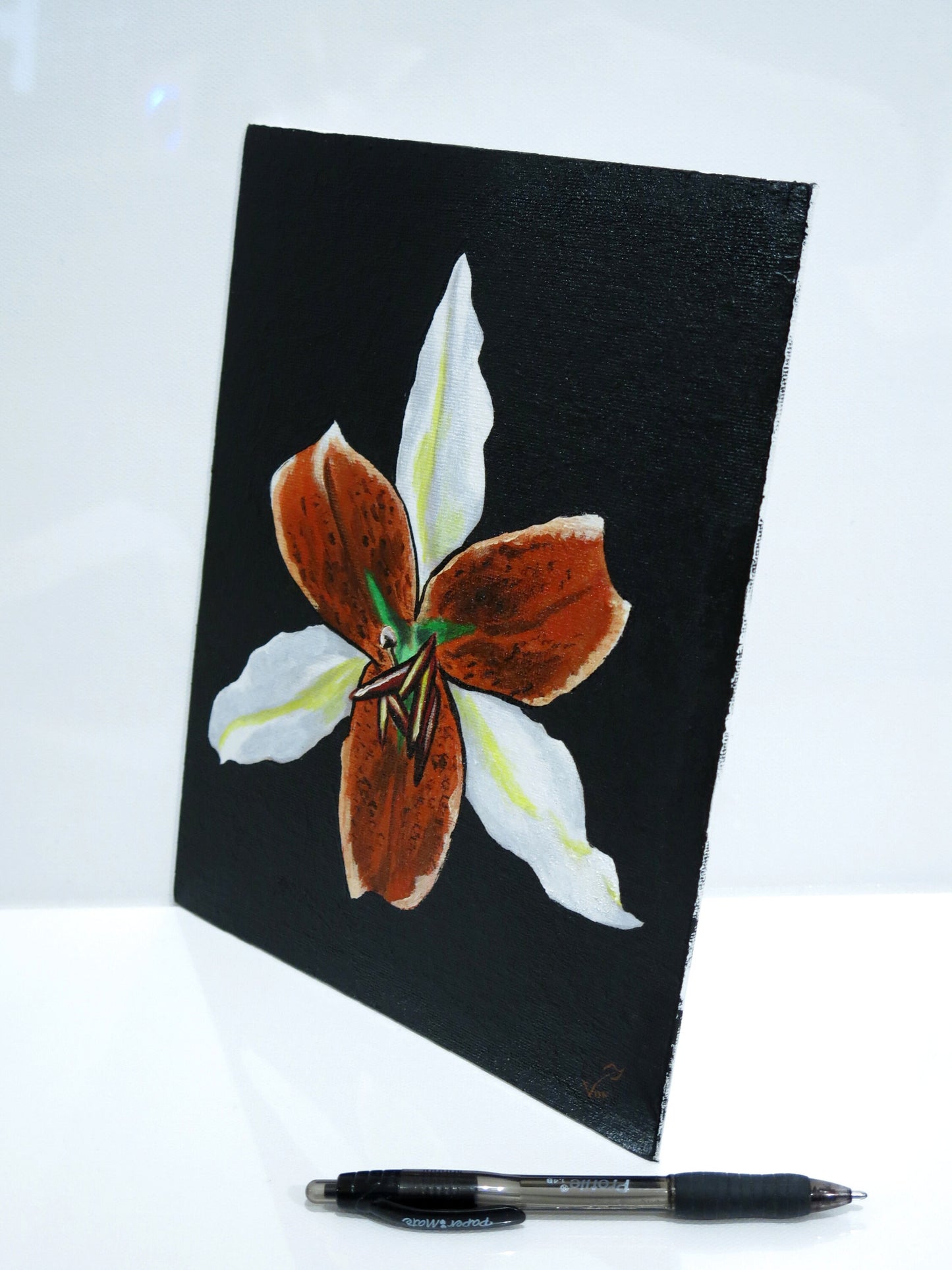 8 x 10 Vonflora Stargazer Lily Flower Lily Painting Lily Art