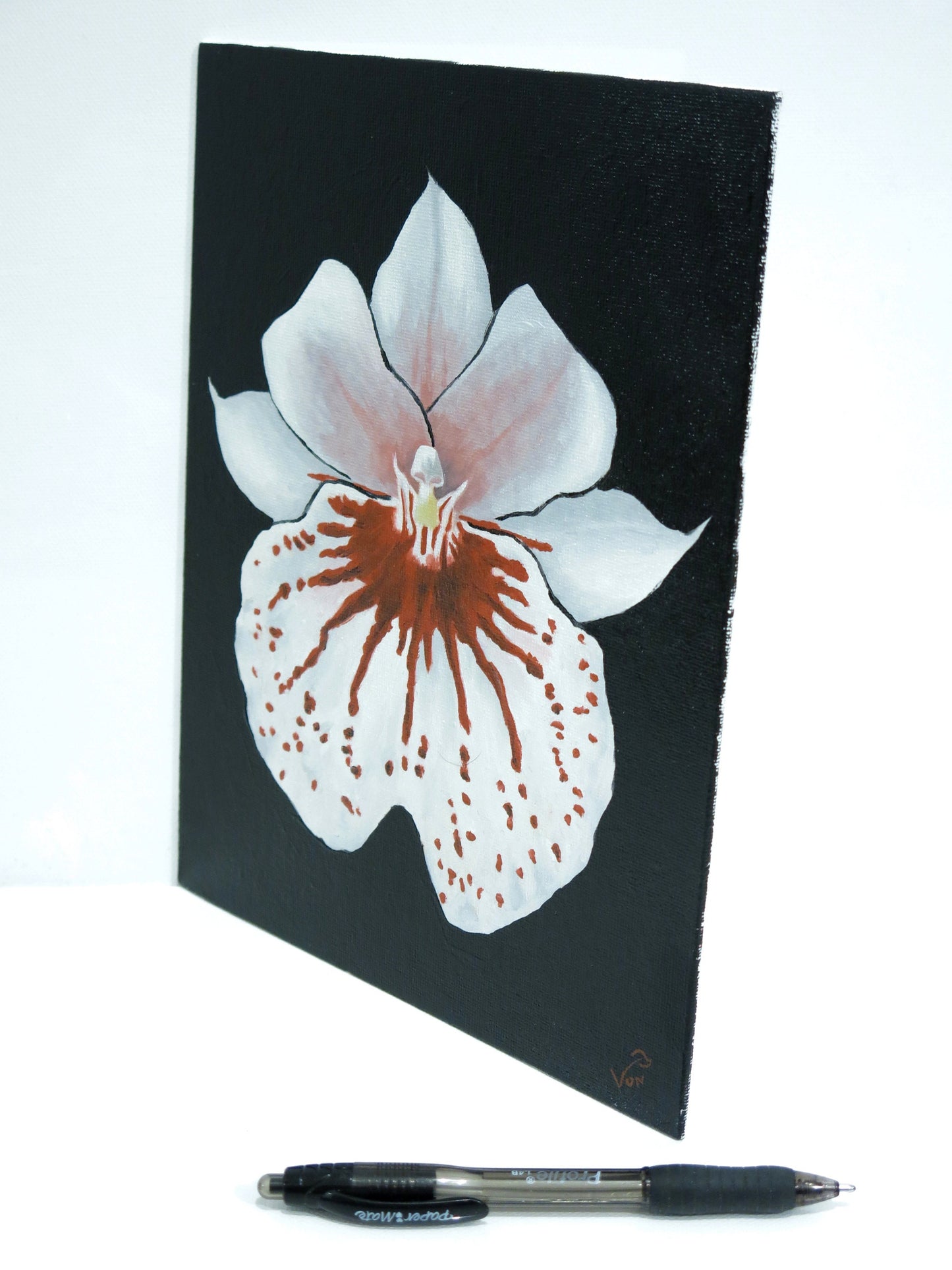 8 x 10 Miltonia Pansy Orchid Painting Orchid Art