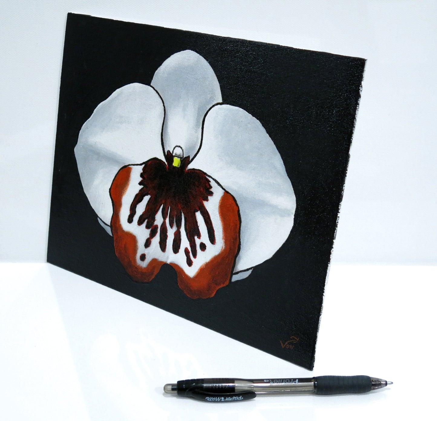 8 x 10 Vonflora Miltonia Pansy Moth Orchid Painting Orchid Art